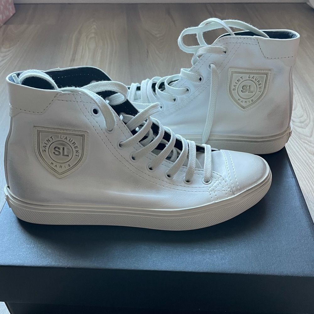 NIB Saint Laurent Bedford High top white sneakers